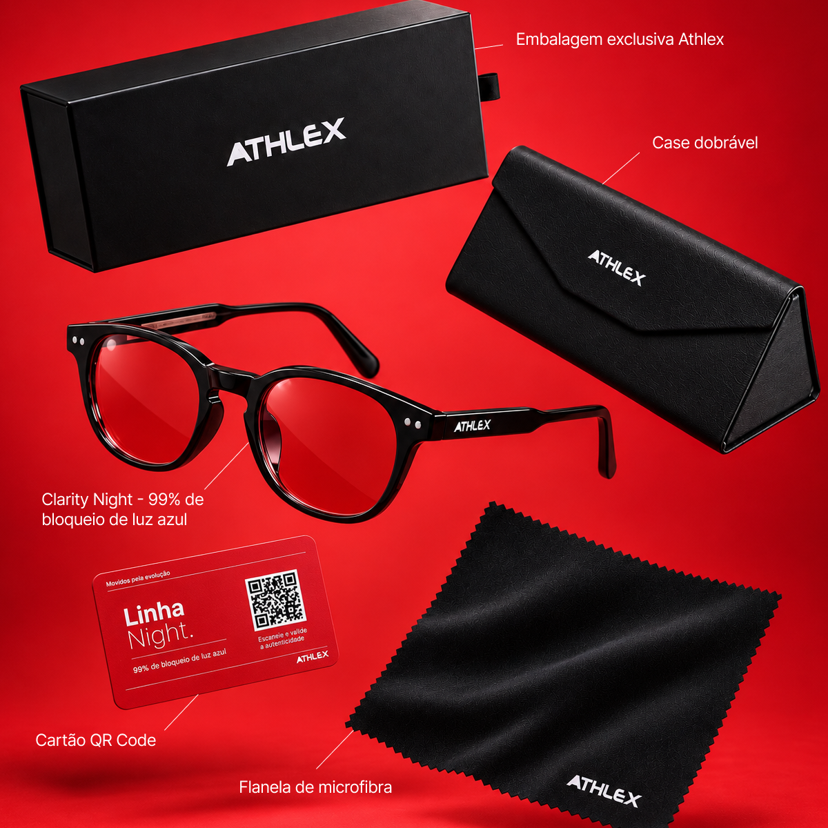 Óculos Anti Luz Azul Athlex Clarity